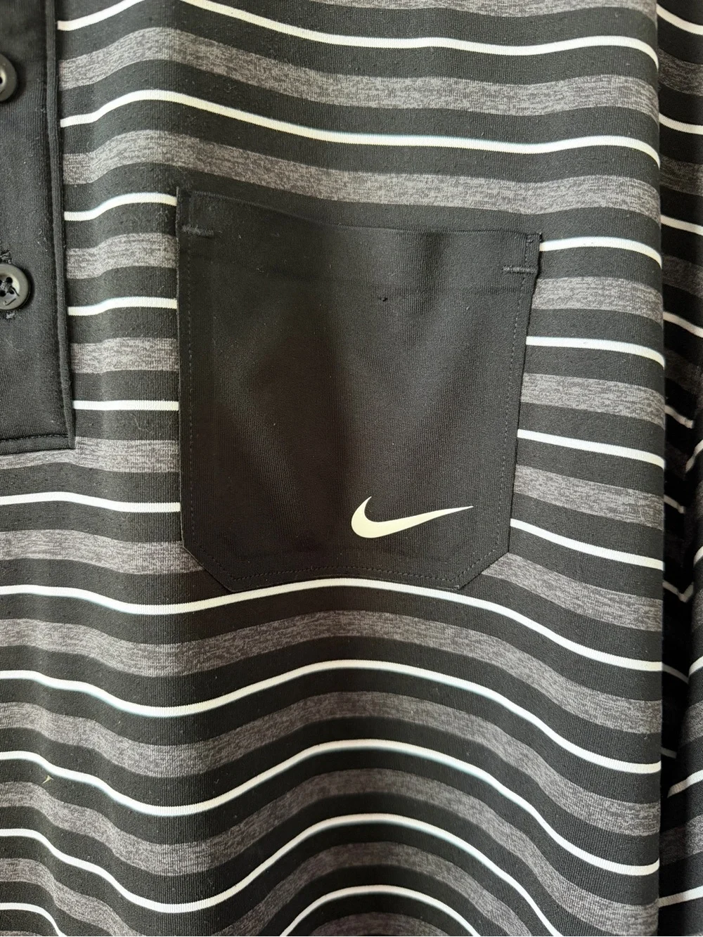 Nike Black Striped Polo Shirt